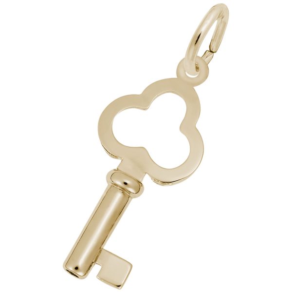 Petite Antique Trefoil Key Charm
