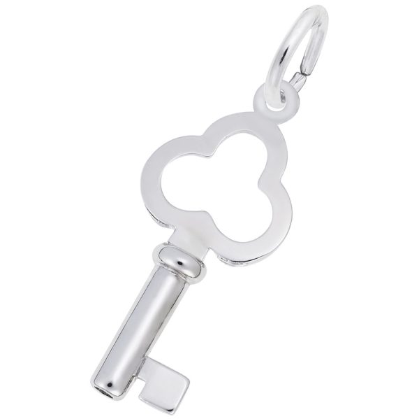 Petite Antique Trefoil Key Charm