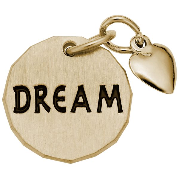 Dream Tag with Heart Accent Charm