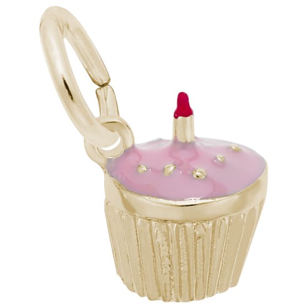 Cupcake with Candle Charm