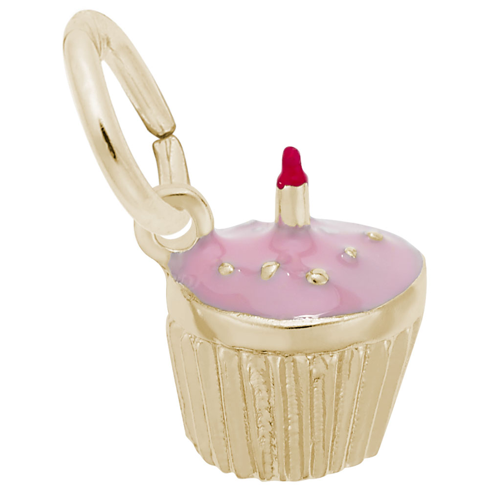 Cupcake with Candle Charm