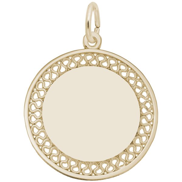Large Filigree Disc Charm