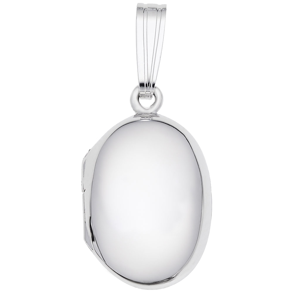 Oval Locket Silver