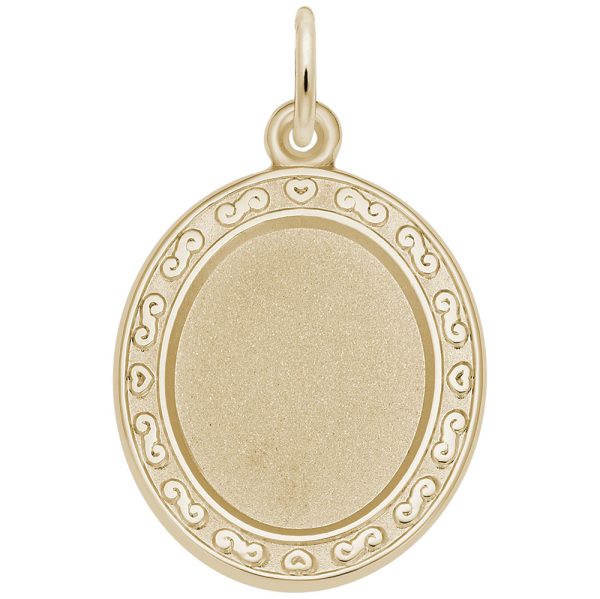 Oval Scroll Photoart Charm