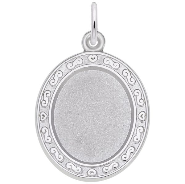 Oval Scroll Photoart Charm