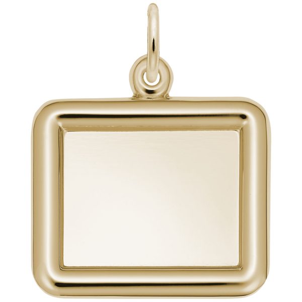 Horizontal Round Corner Rectangle Photoart Charm