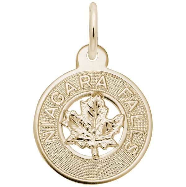 Niagara Falls Small Maple Leaf Ring Charm