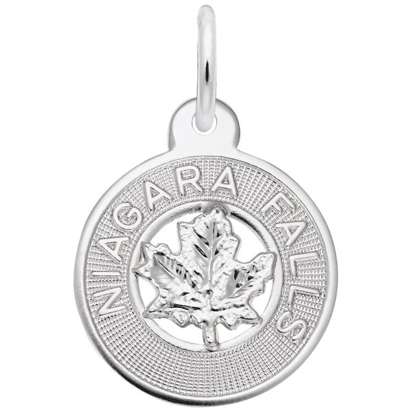 Niagara Falls Small Maple Leaf Ring Charm