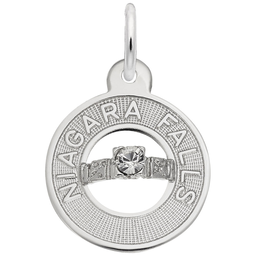 Niagara Falls Wedding Ring Charm - Image 1