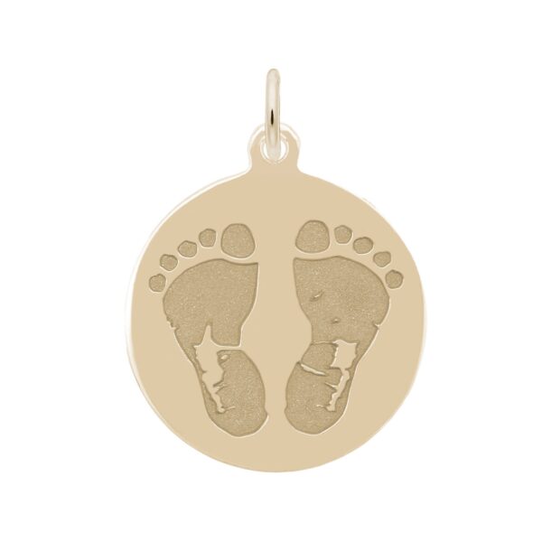 Baby Feet Disc Charm