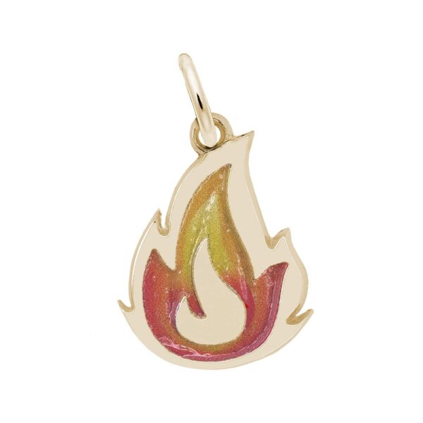 Painted Flame Charm