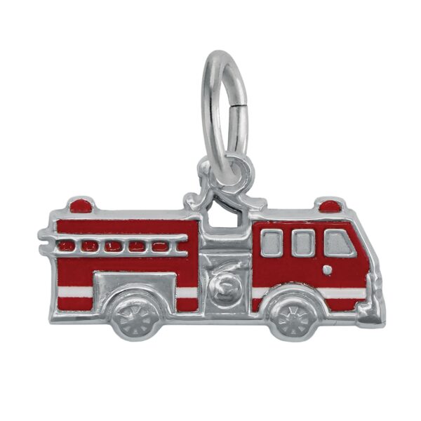 Painted Fire Truck Charm