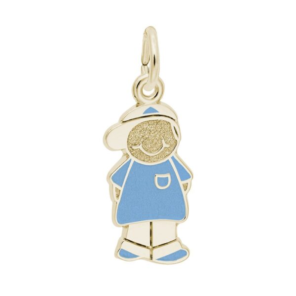 Painted Boy with Baseball Cap Charm