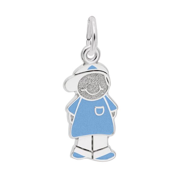 Painted Boy with Baseball Cap Charm