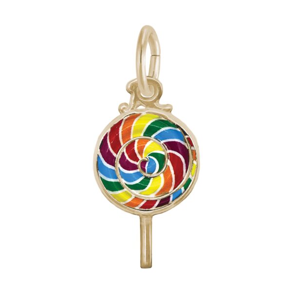 Painted Lollipop Charm