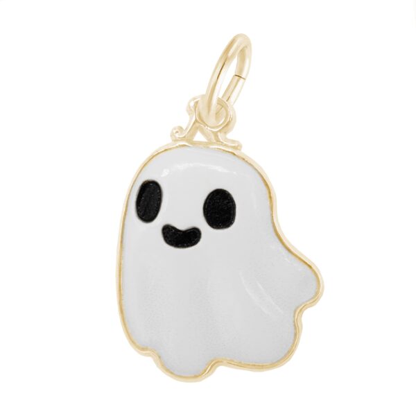 Painted Cute Ghost Charm