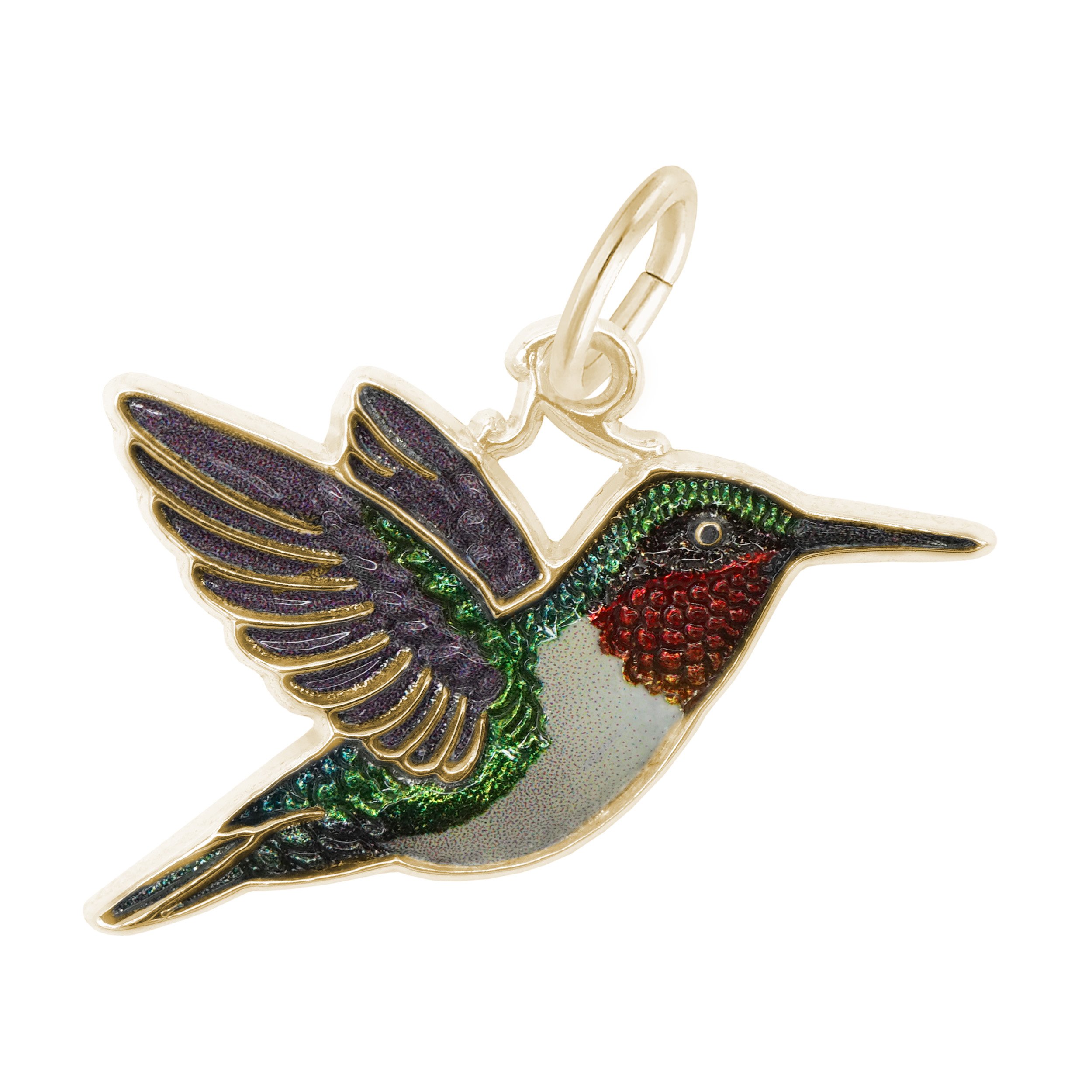Painted Hummingbird Charm - Image 1