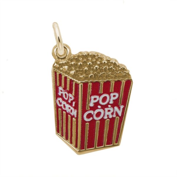 Painted Movie Popcorn Charm