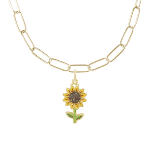 Painted Sunflower Necklace Set