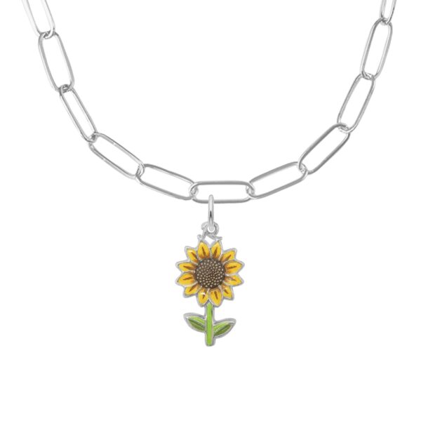Painted Sunflower Necklace Set
