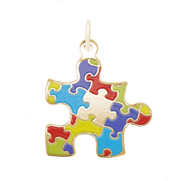 Painted Puzzle Piece Charm