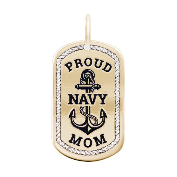 Proud Navy Mom Dog Tag