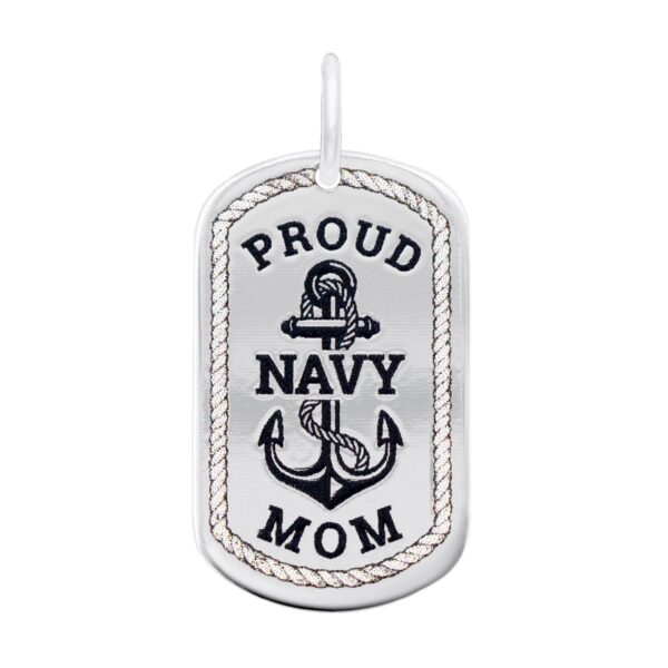 Proud Navy Mom Dog Tag