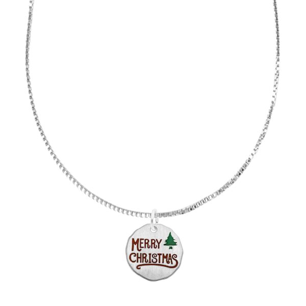 Merry Christmas Tag Necklace Set