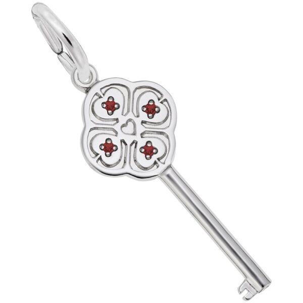 Key to My Heart Birthstone Charm Series