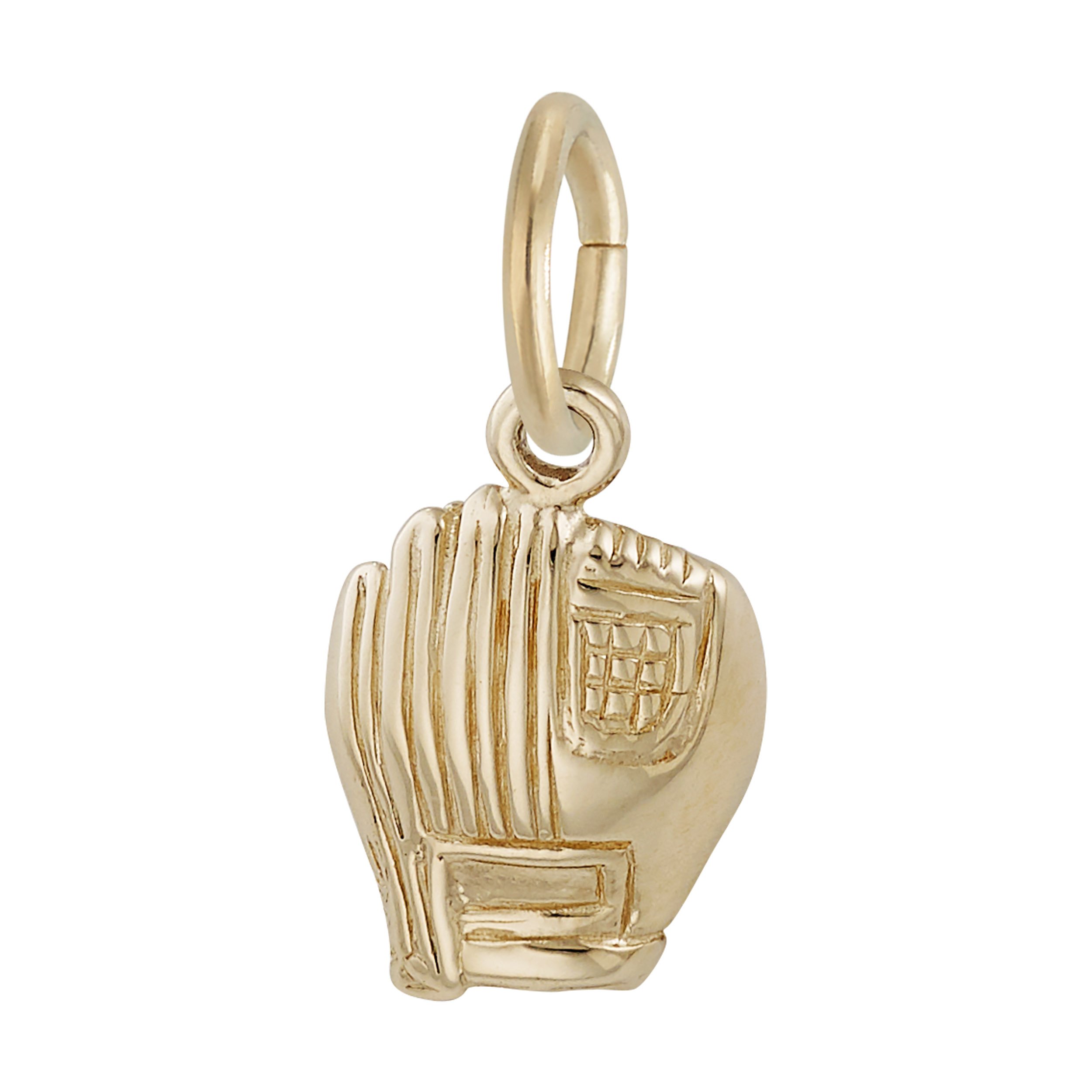 Baseball Glove with Pearl Accent Charm - Image 3