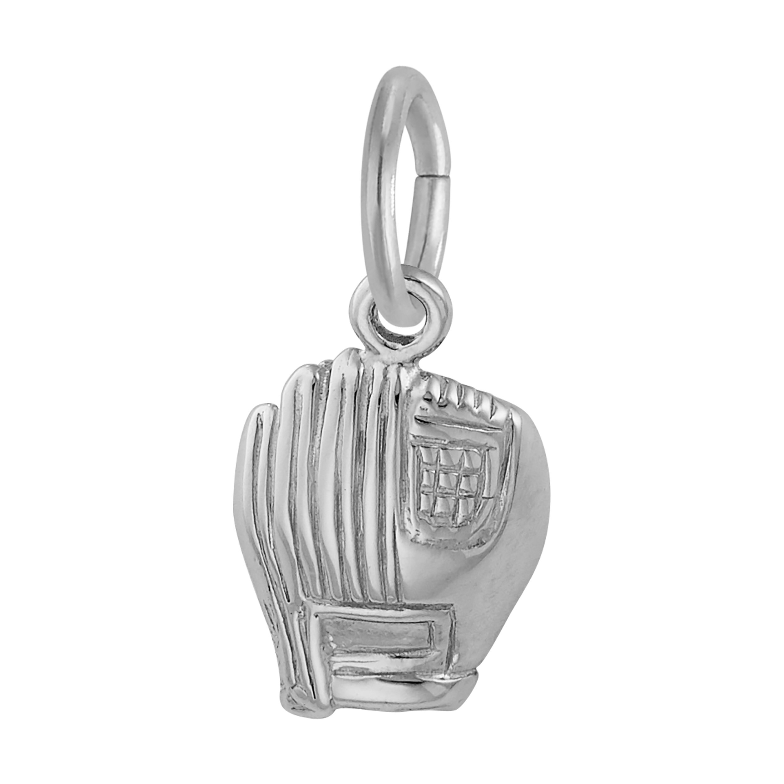 Baseball Glove with Pearl Accent Charm - Image 2