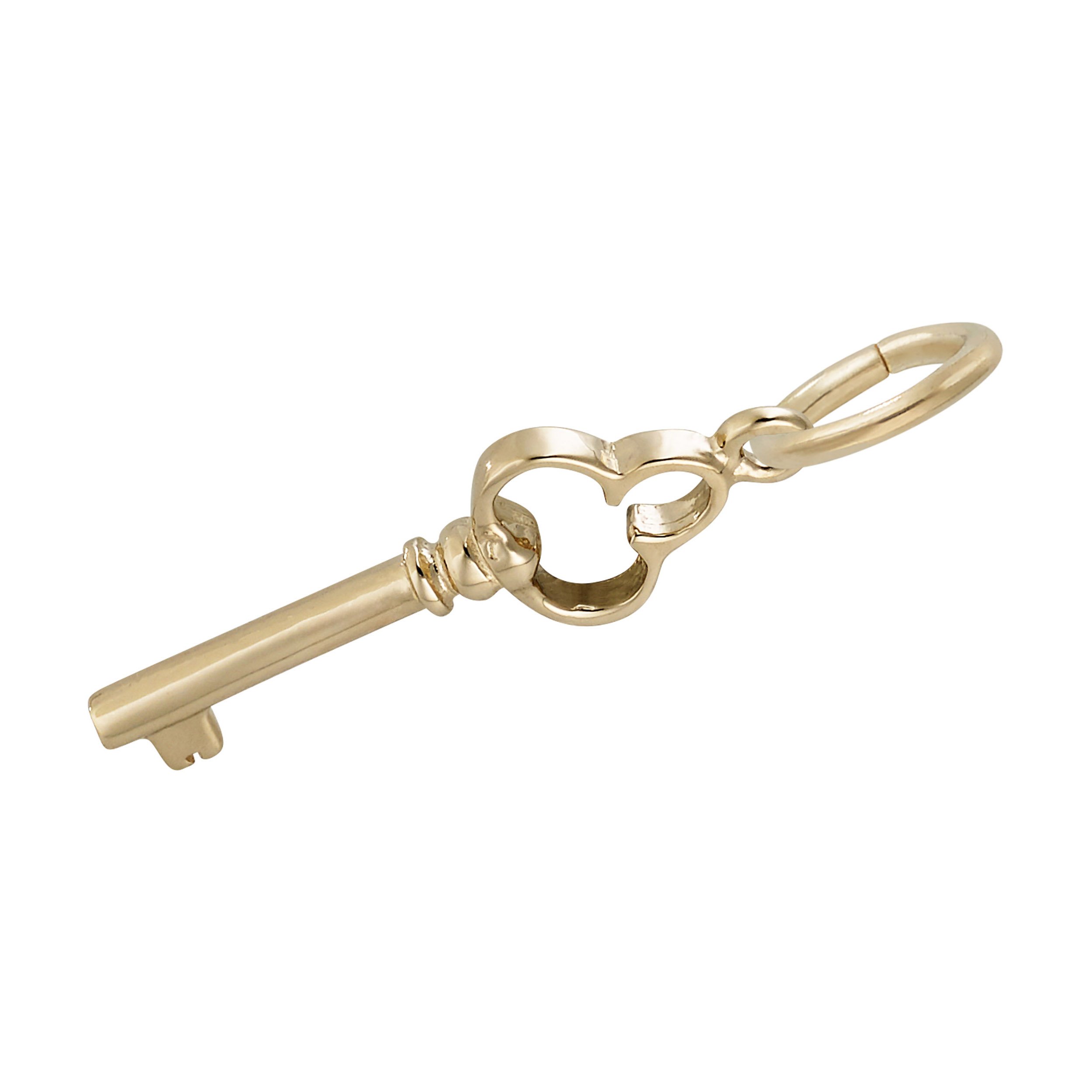 Antique Trefoil Key Accent Charm