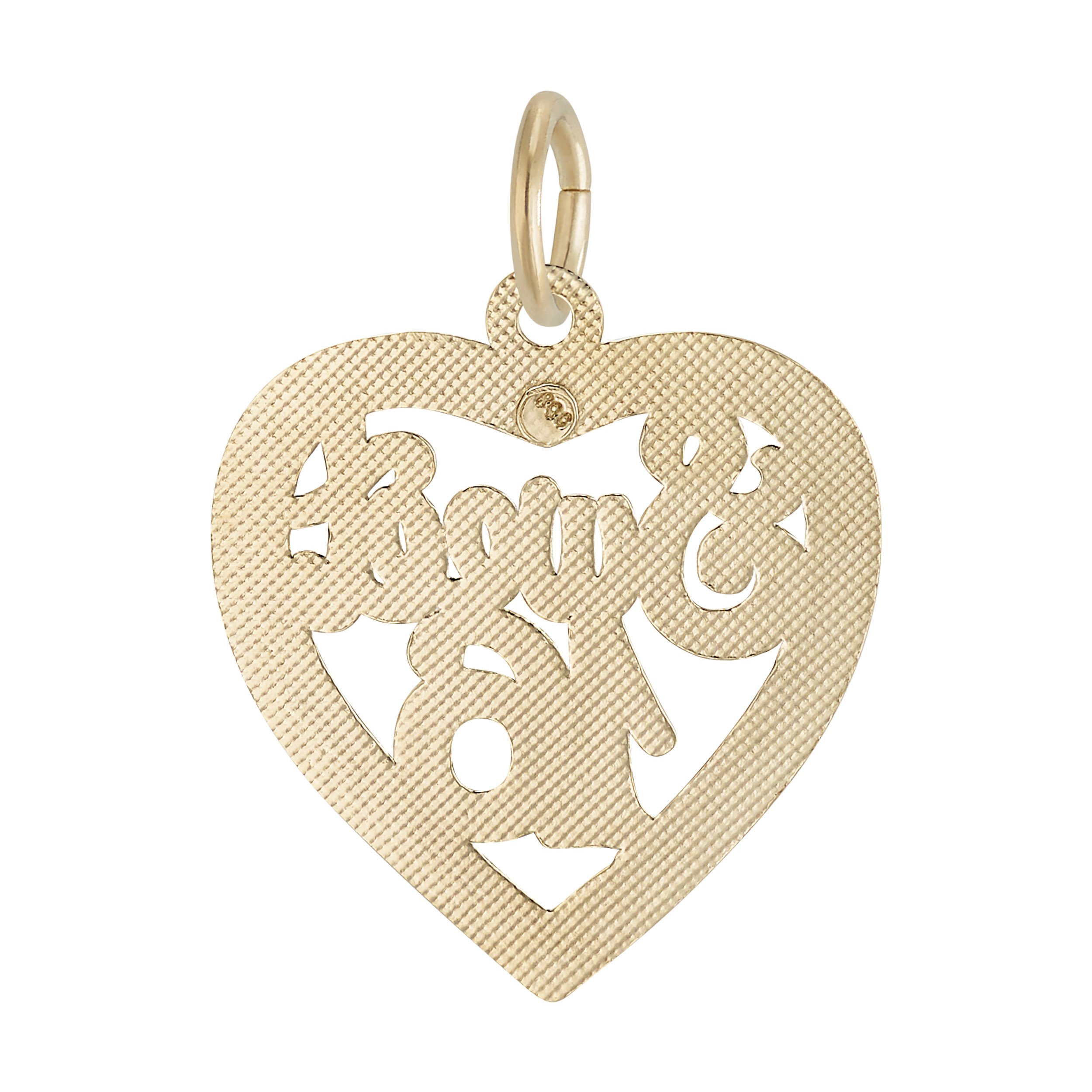 Sweet 16 Open Heart Charm - Image 3