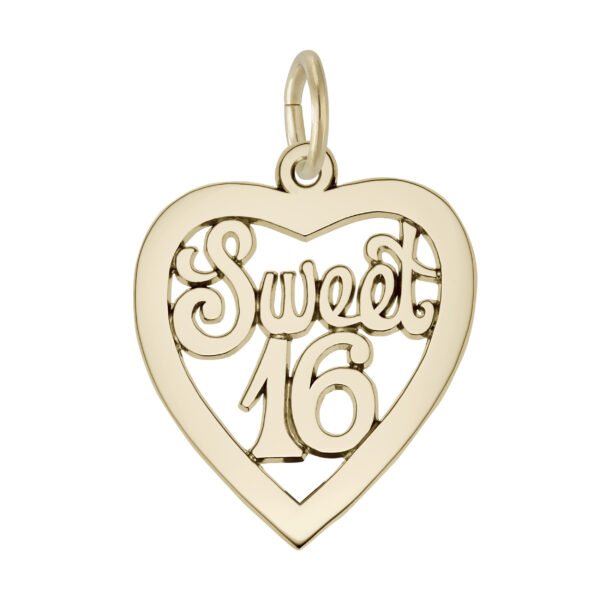 Sweet 16 Open Heart Charm
