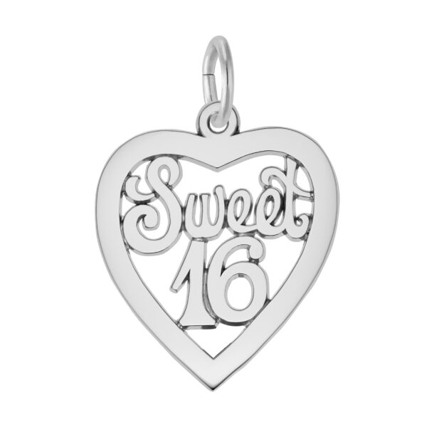 Sweet 16 Open Heart Charm
