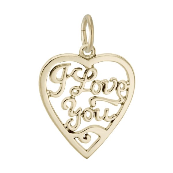 I Love You Open Heart Charm