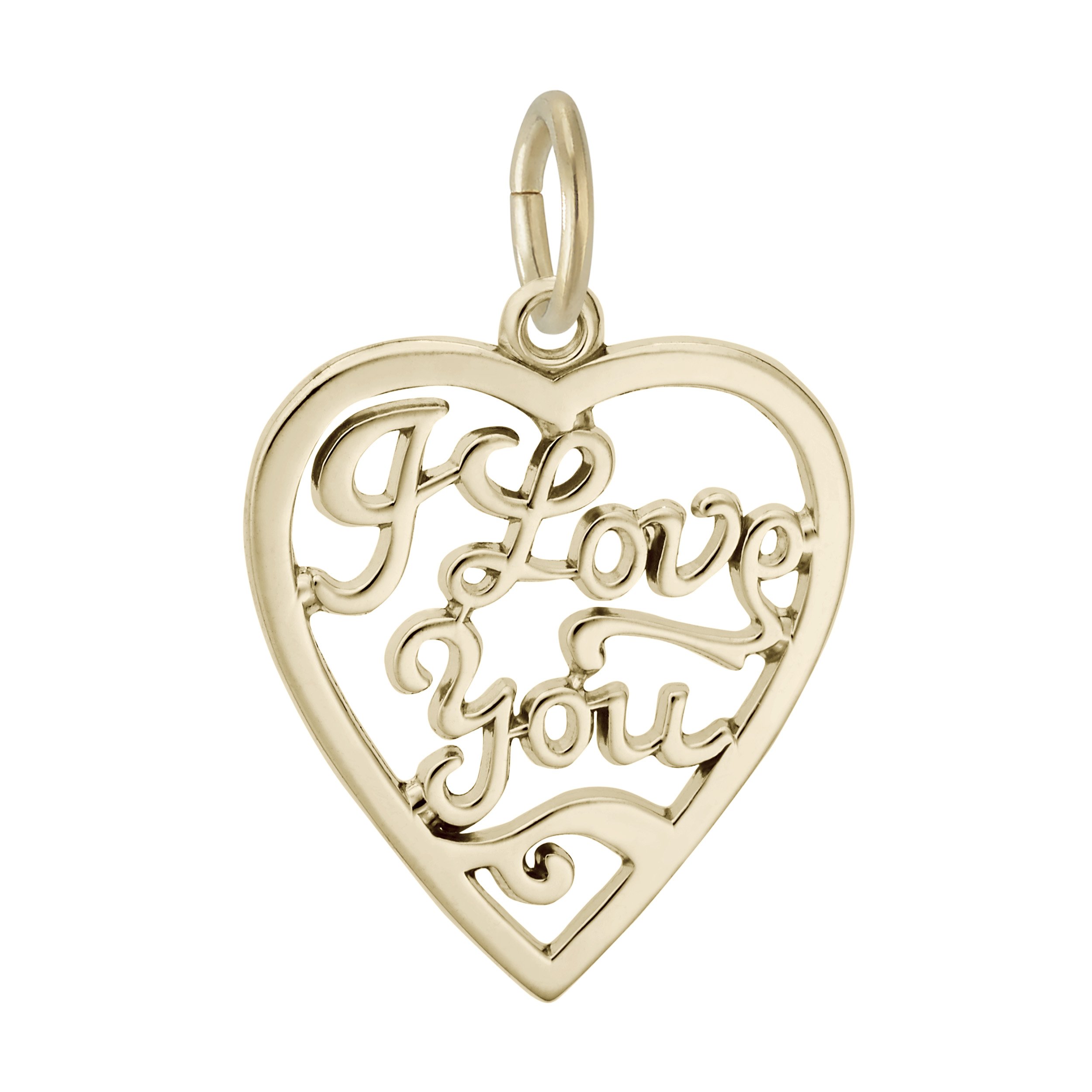 I Love You Open Heart Charm - Image 1