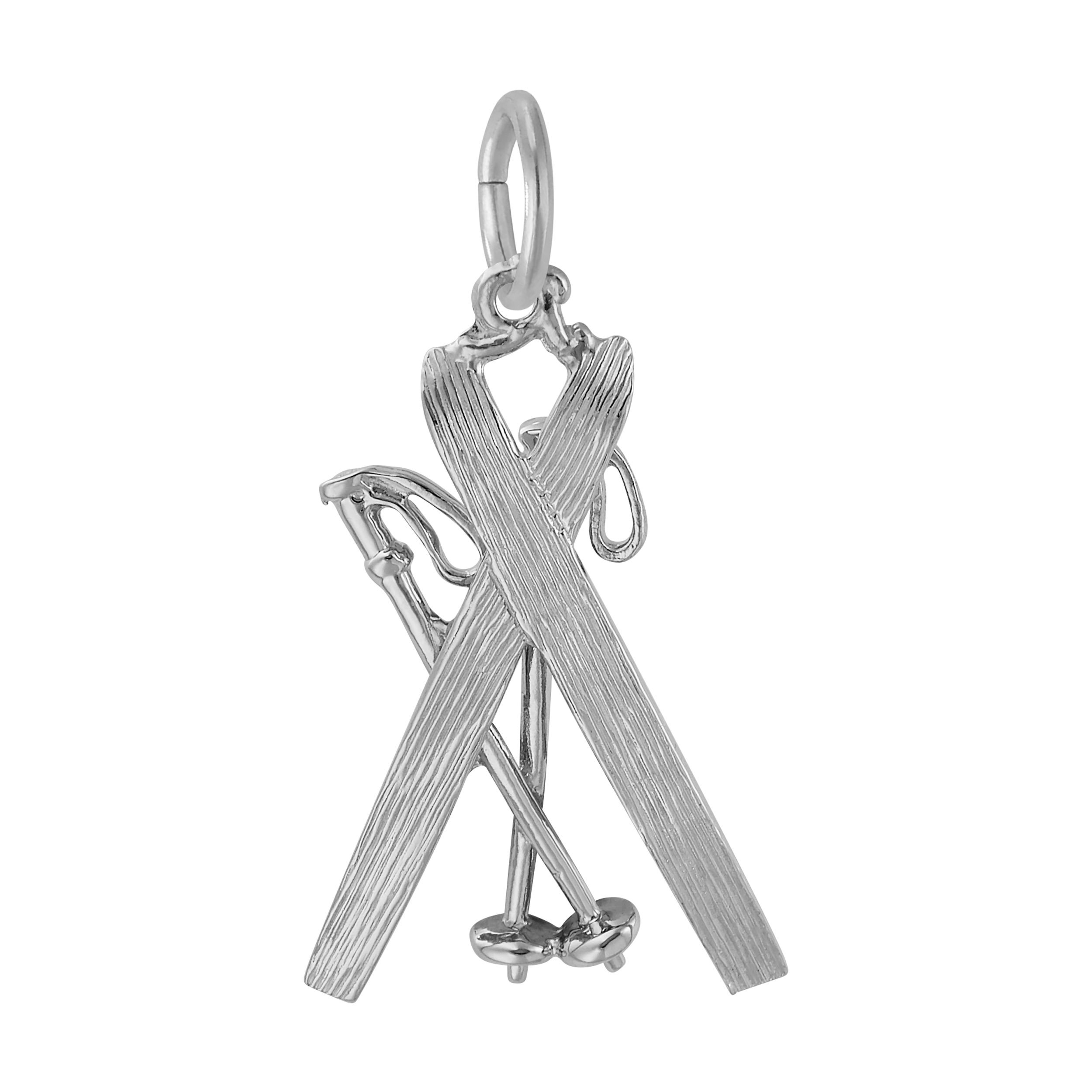 Downhill Skis with Poles Charm - Image 2
