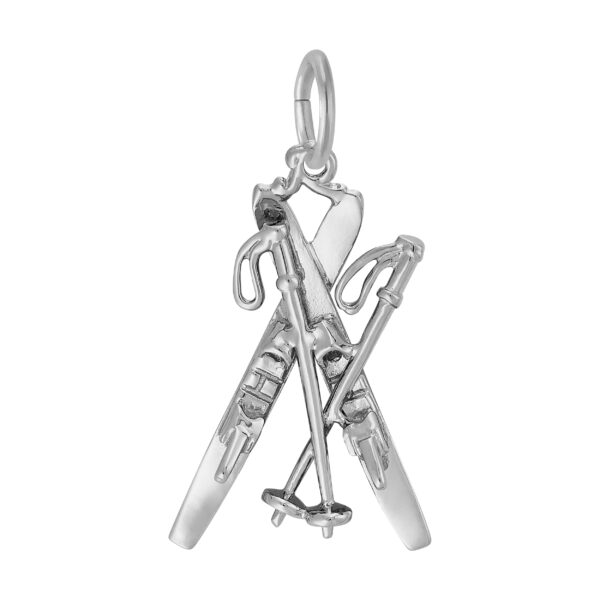 Downhill Skis with Poles Charm