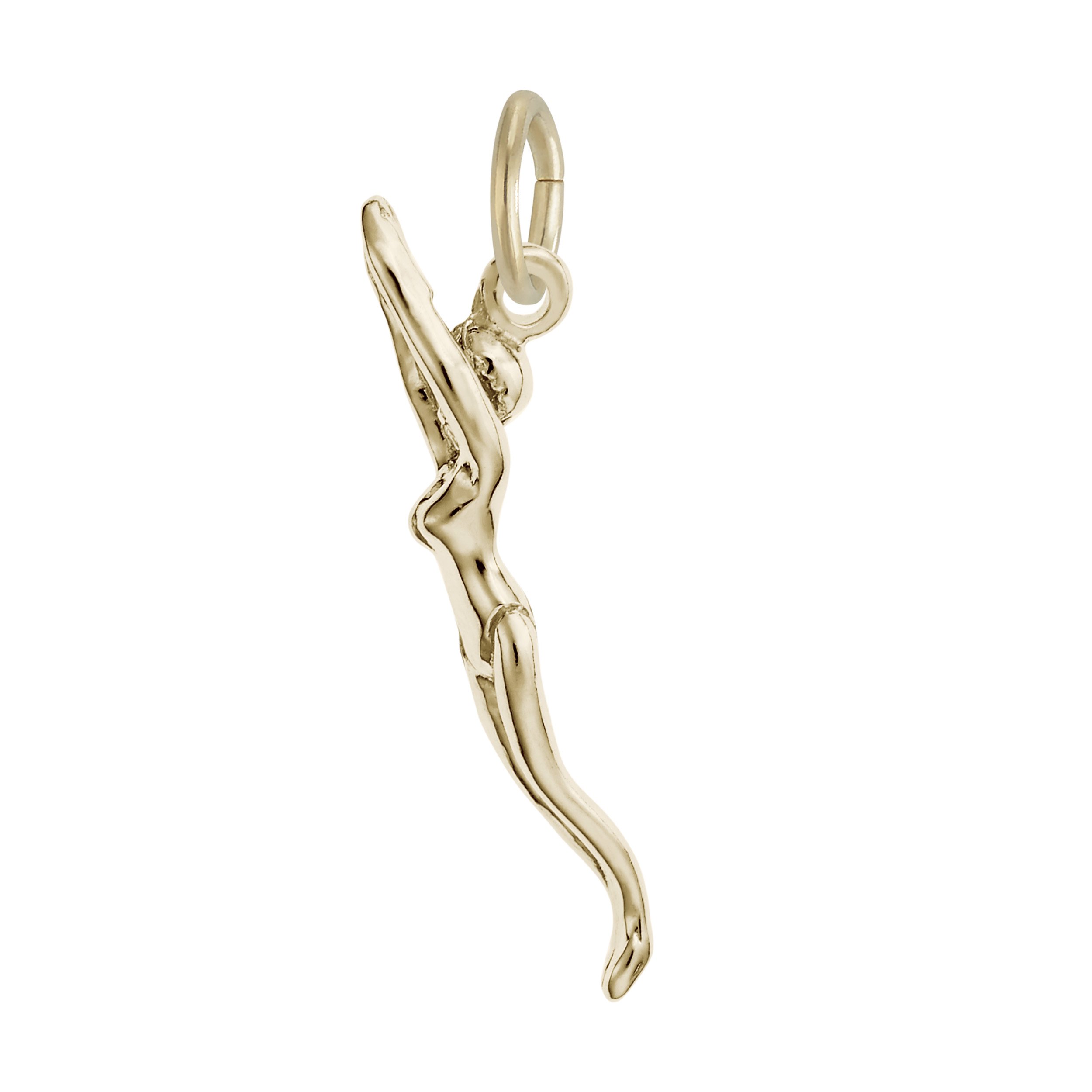 Diving Female Swimmer Charm - Image 1