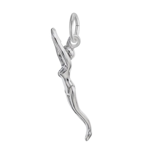 Diving Female Swimmer Charm