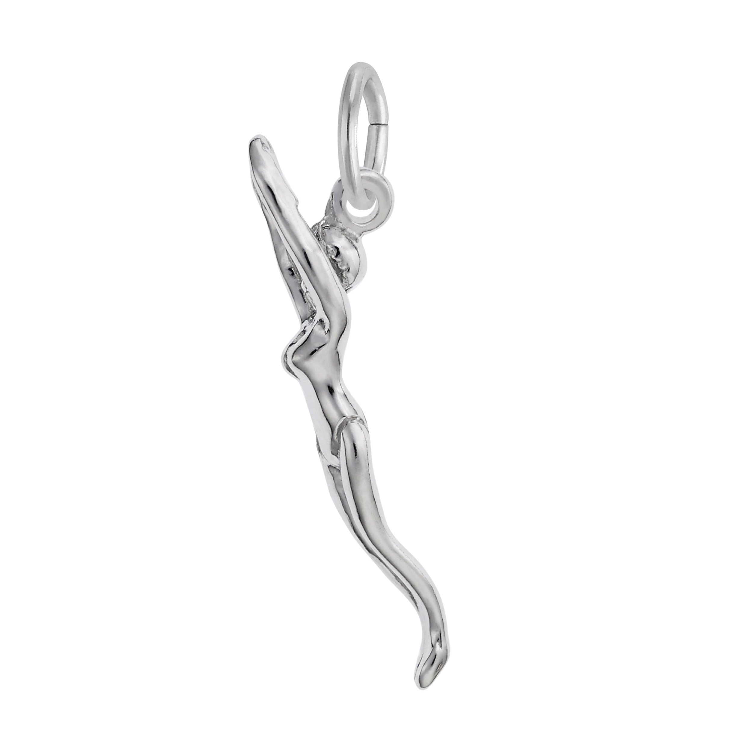 Diving Female Swimmer Charm