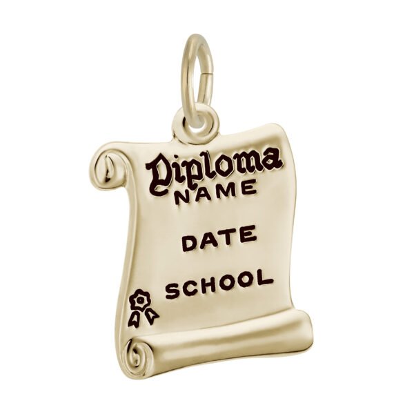 School Opened Diploma Charm