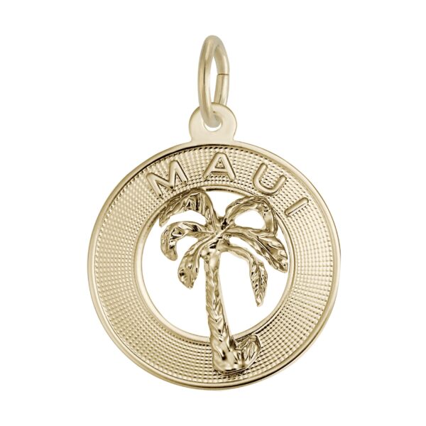 Maui Palm Tree Disc Charm