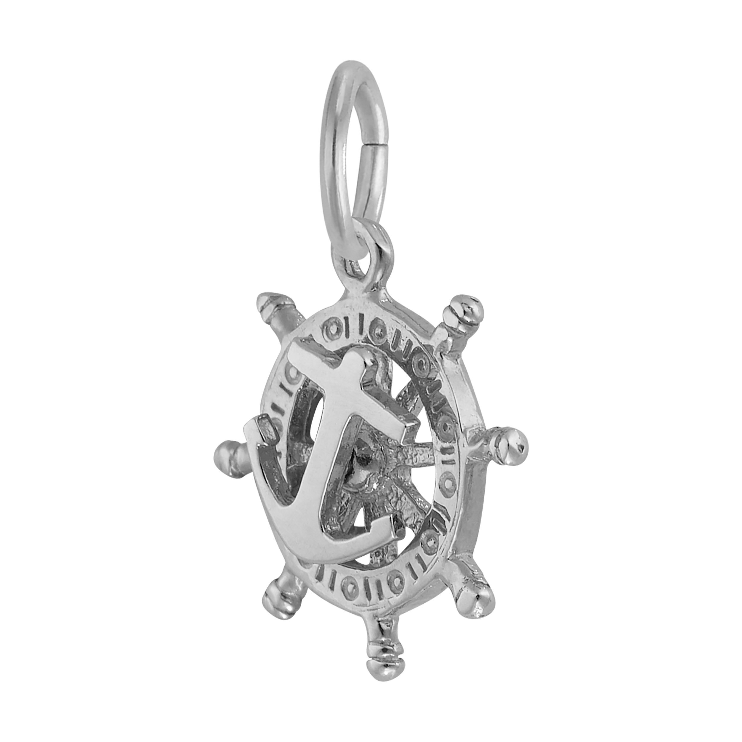 Small Anchor & Ships Wheel Charm - Image 2