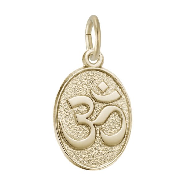 Yoga Symbol Oval Disc Charm