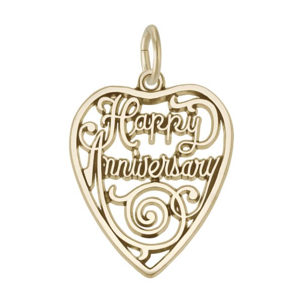 Happy Anniversary Heart Charm