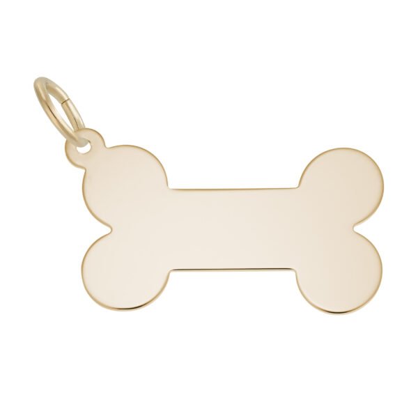 Flat Dog Bone Charm