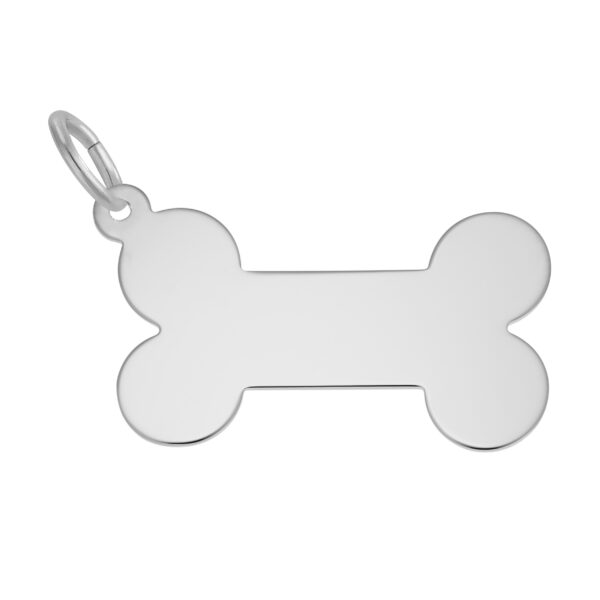Flat Dog Bone Charm