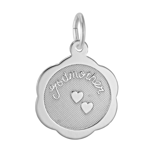 Godmother Scalloped Disc Charm
